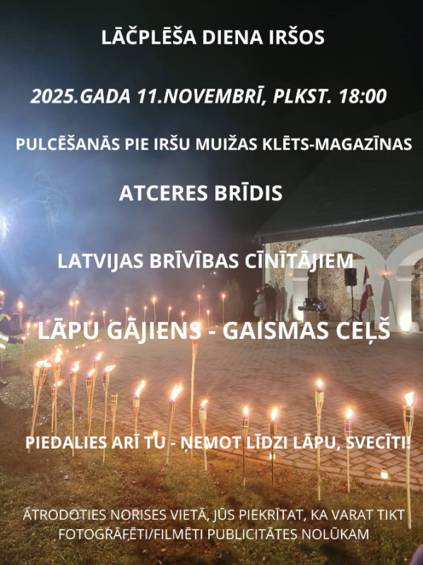 Lāčplēša diena Iršos 2025