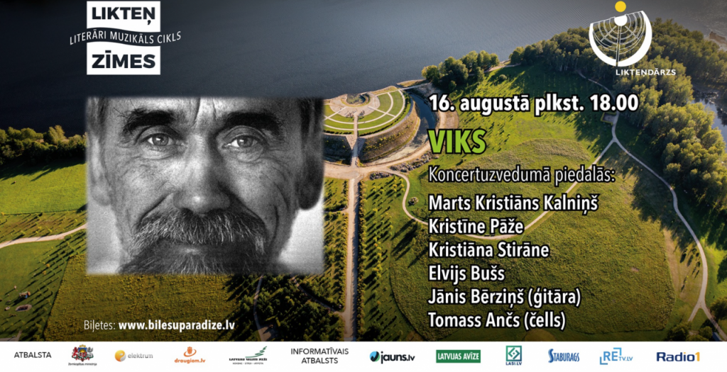 Liktendārzs aicina uz jaunu literāri muzikālu koncertuzvedumu - “Likteņzīmes. Viks”