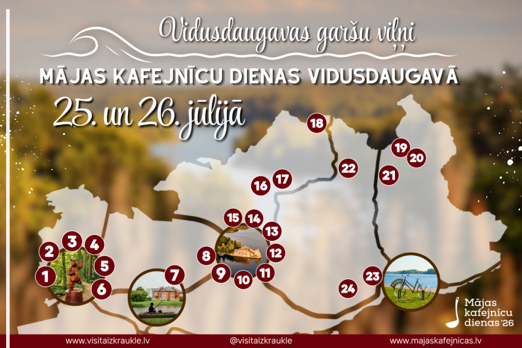 25. un 26. jūlijā Vidusdaugava aicina uz “Mājas kafejnīcu dienām”